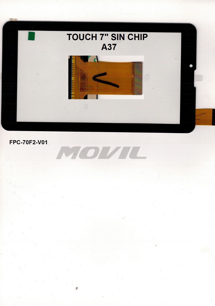 Touch tactil para tablet flex 7 inch SIN CHIP A37 FPC-70F2-V01